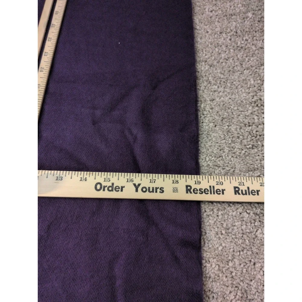 Hand Tailored 100% Cashmere Scarf Purple Made in Germany Fringed Winter Wrap